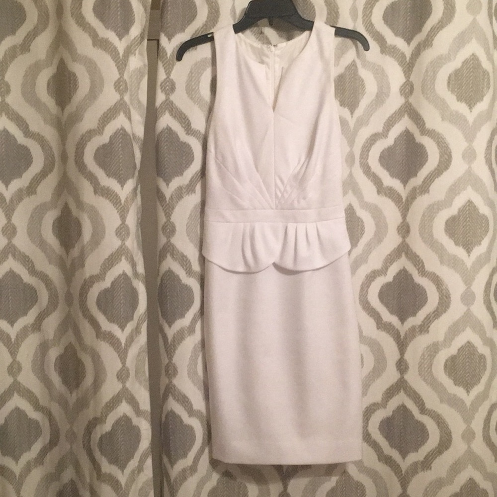 White, interview style dress